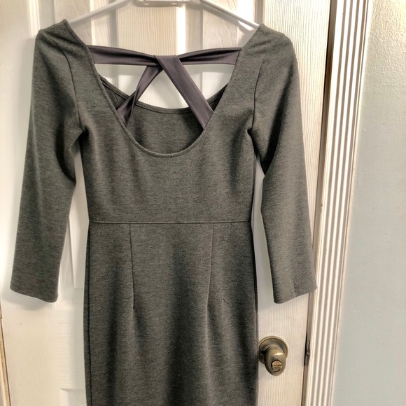 Club Monaco Knit Mini Dress, Charcoal, XS - Picture 3 of 8